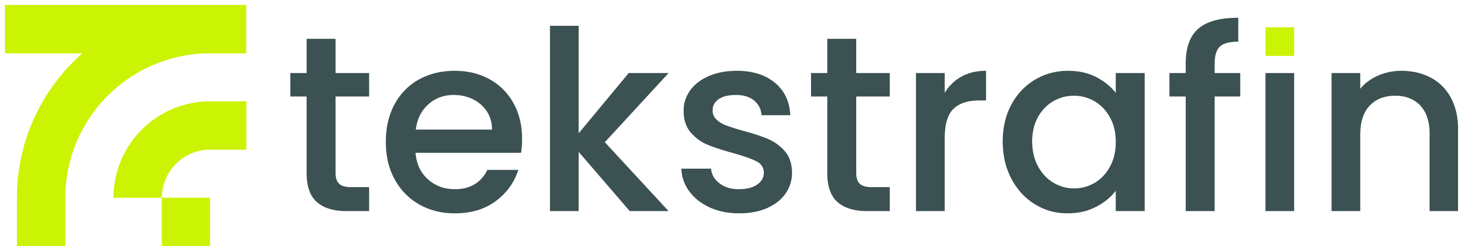 Tekstrafin company logo with symbol and text